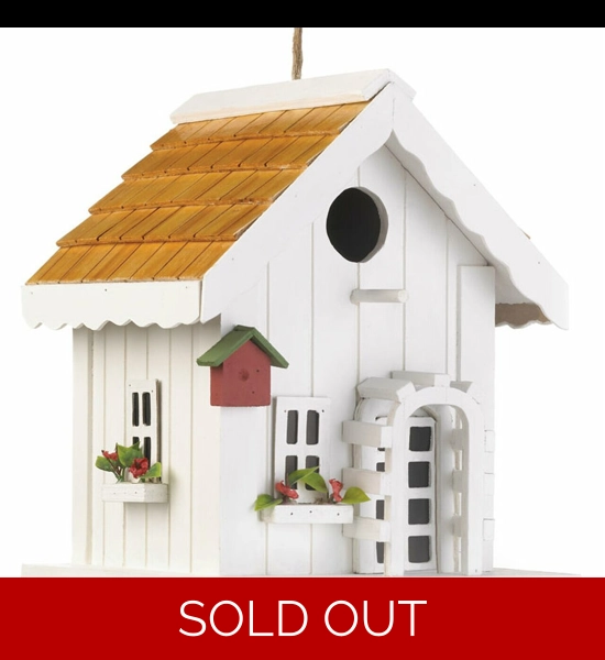 White Cottage Bird House